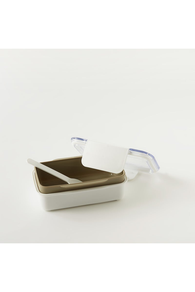 gloo Layered Lunch Box with Clip Lock Lid and Fork - Image 3